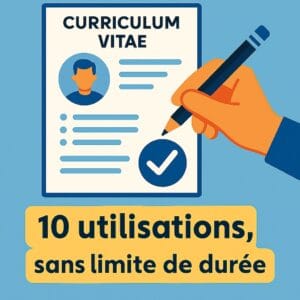 Forfait 10 optimisations de CV pour une offre d'emploi - Sans limite de durée
