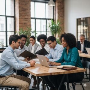 groupe d'étudiants en alternance