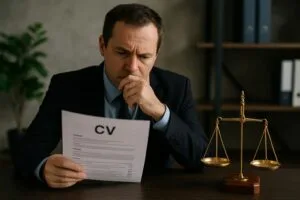 recruteur dubitatif devant un cv mensonger